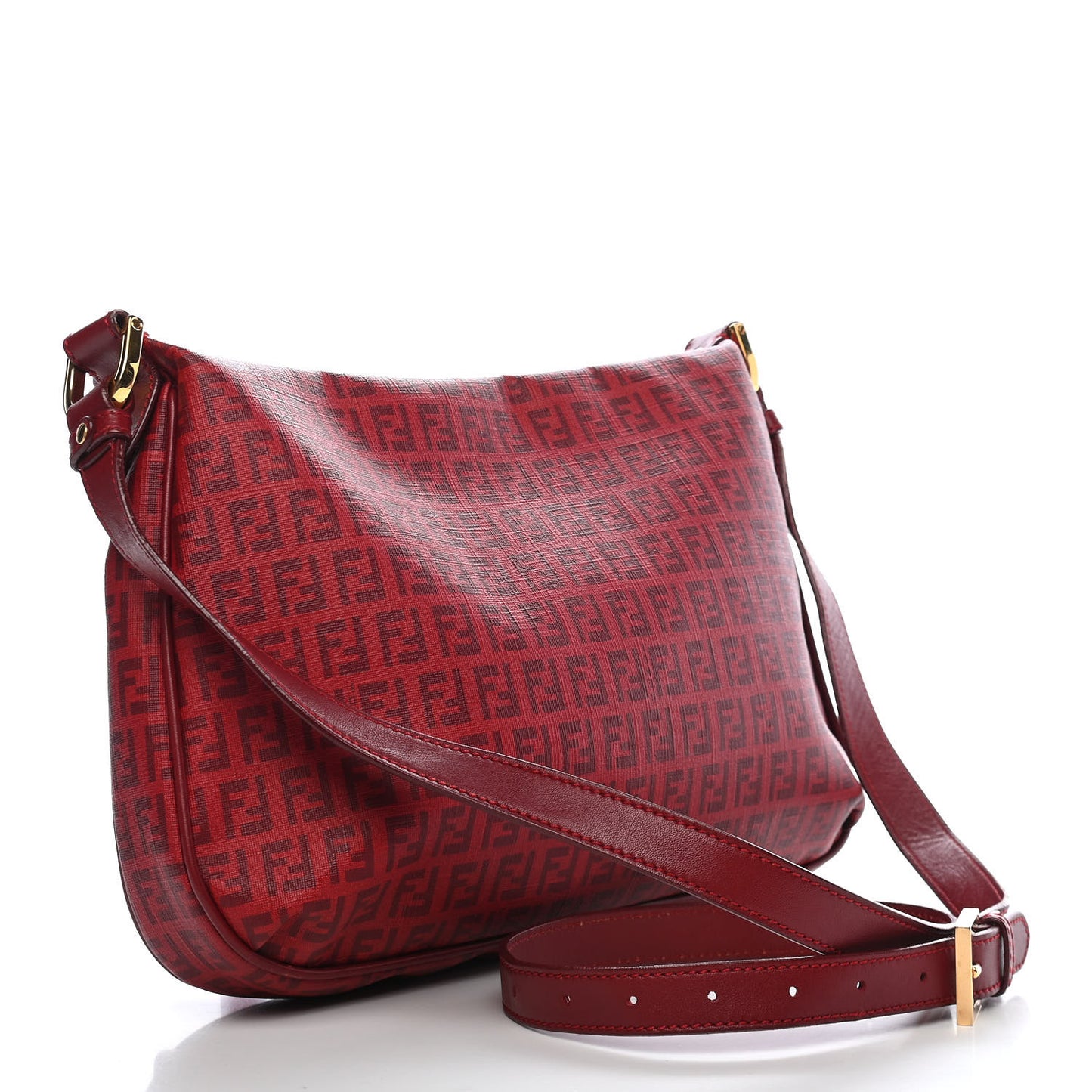 Zucchino Spalmati Vitello Messenger Bag Bordeaux Rubino