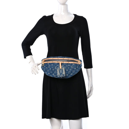 Louis Vuitton Monogram Denim High Rise Bumbag Blue 2 of 8