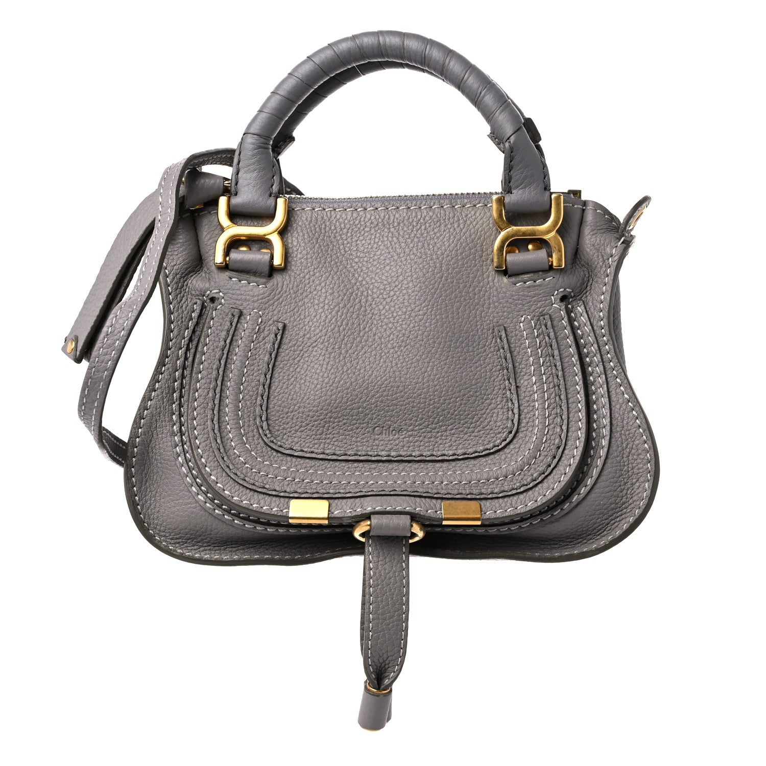 Chloe Calfskin Mini Marcie Satchel Cashmere Grey 1 of 13