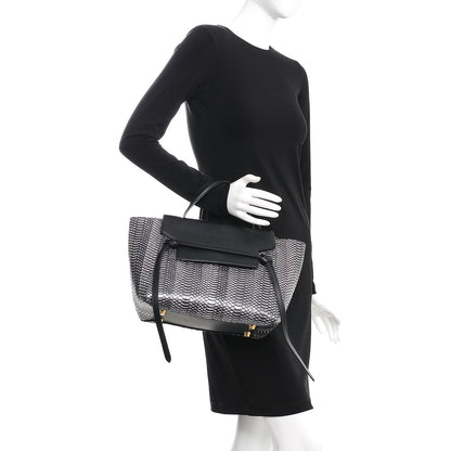 Celine Watersnake Mini Belt Bag White Black 3 of 8