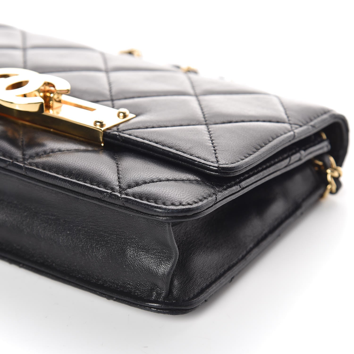 Chanel Lambskin Quilted Golden Class Wallet on Chain WOC Black 6 of 9