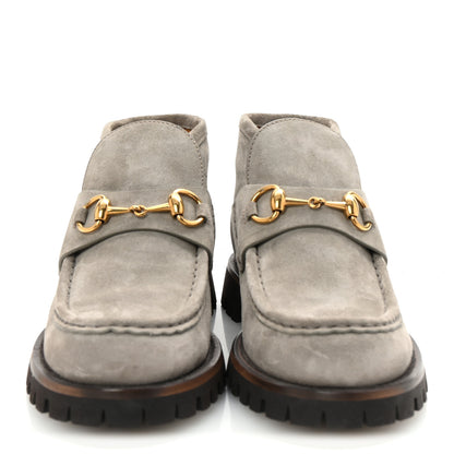 Gucci Suede Horsebit Ankle Boots 38 New Fango 3 of 9