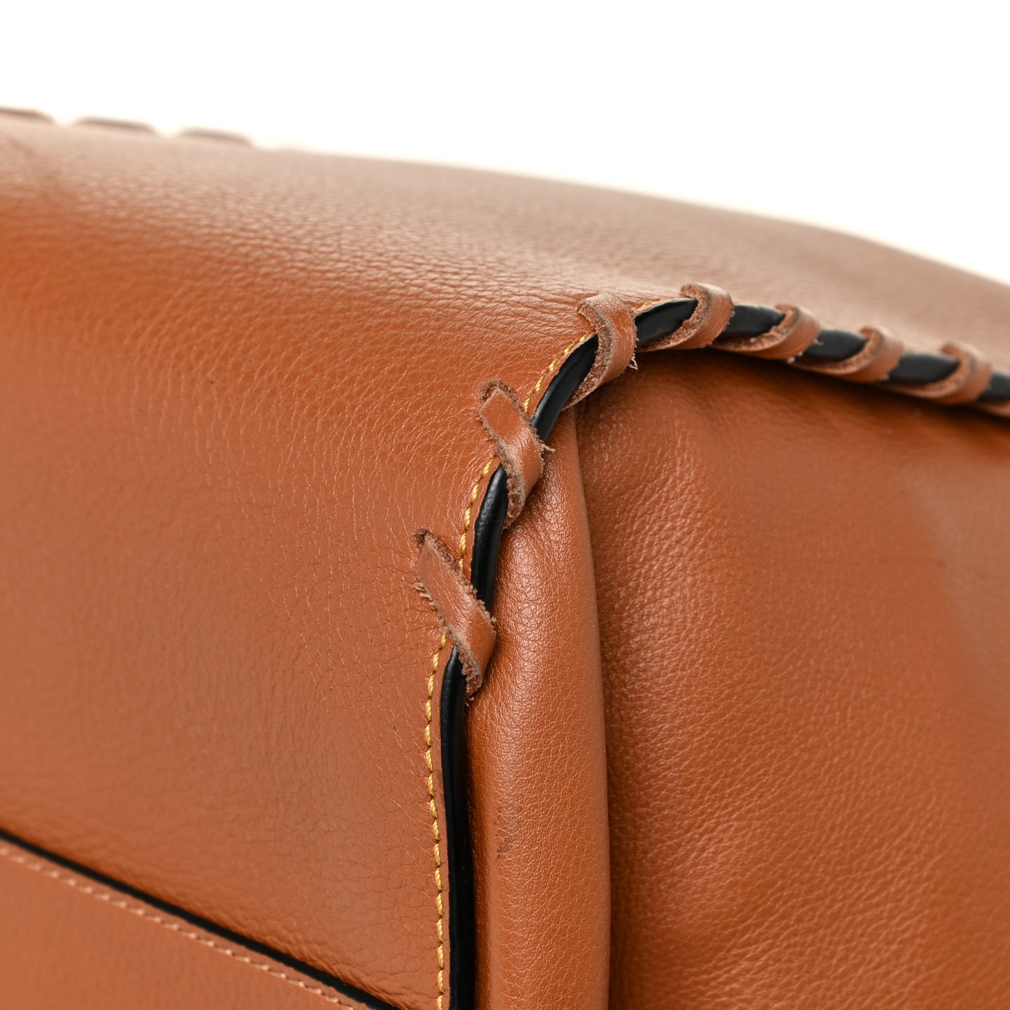 Calfskin Laced Hammock Shoulder Bag Tan