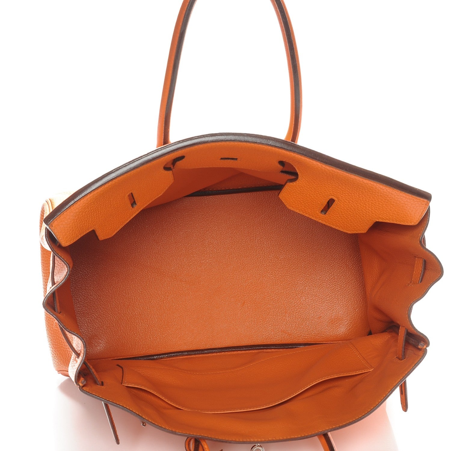 Hermes Taurillon Clemence Birkin 35 Orange 22 of 30