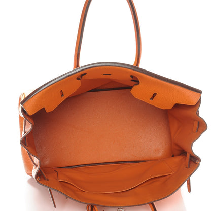 Hermes Taurillon Clemence Birkin 35 Orange 22 of 30