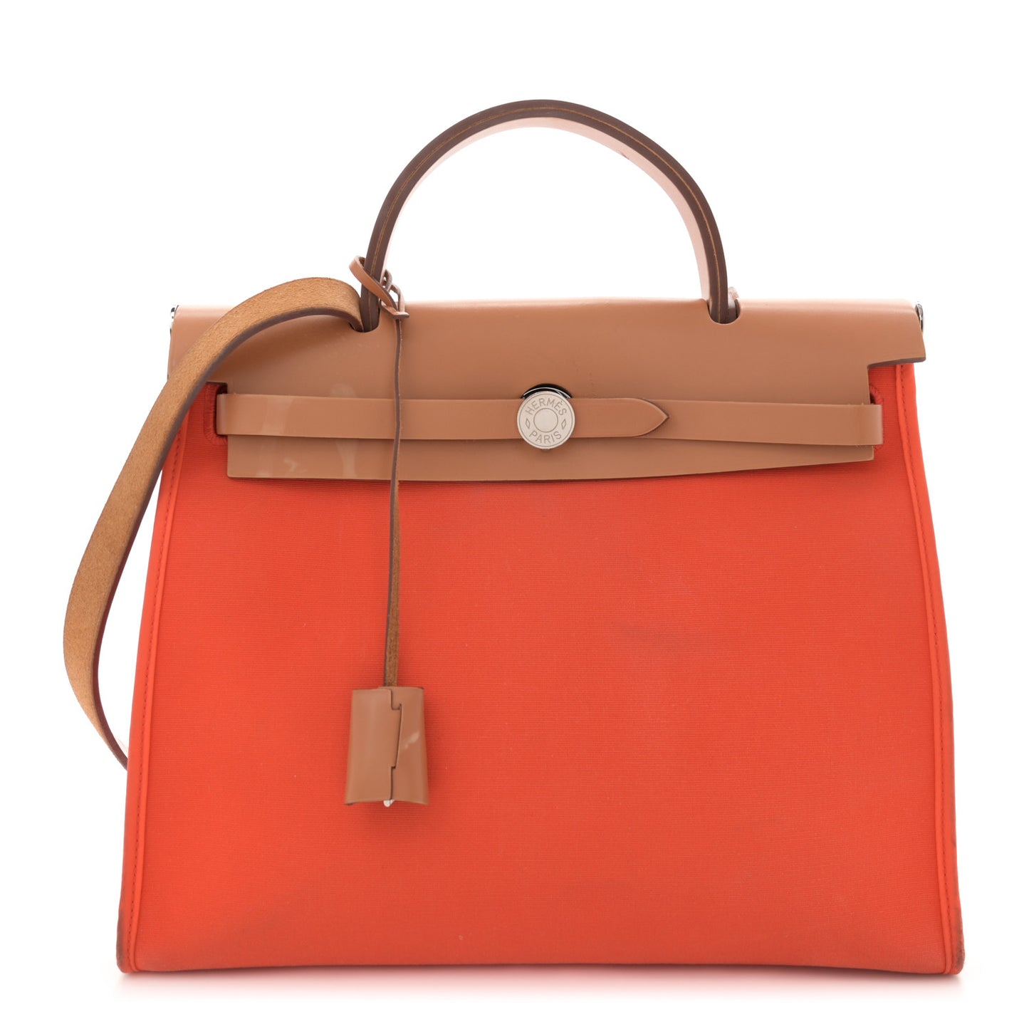 Vache Hunter Toile Herbag Zip 31 PM Capucine Fauve