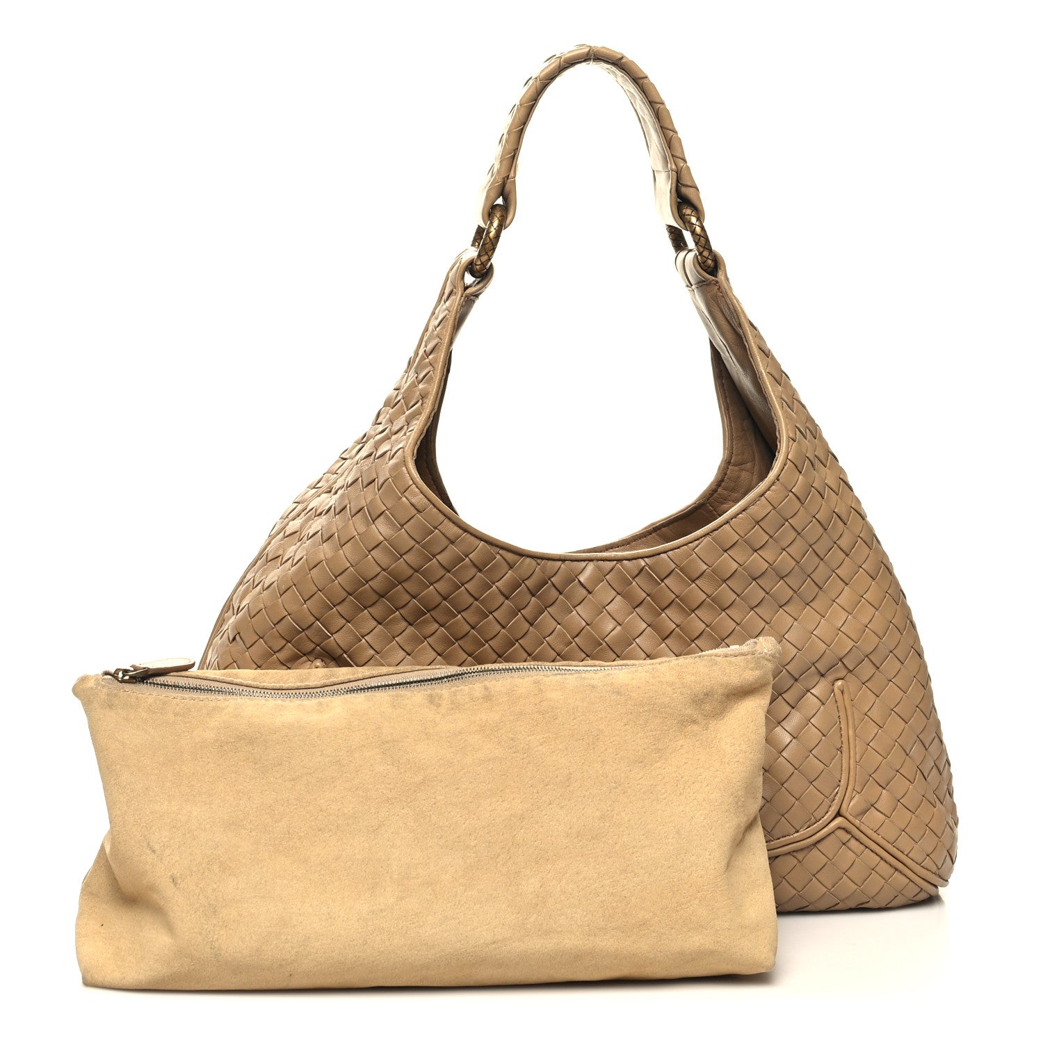 Bottega Veneta BOTTEGA VENETA Nappa Intrecciato Ball Hobo Brown 3 of 12