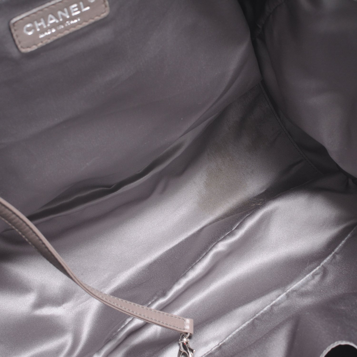 Chanel Leather Mademoiselle Lock Large Shopper Tote Grey 5 of 7
