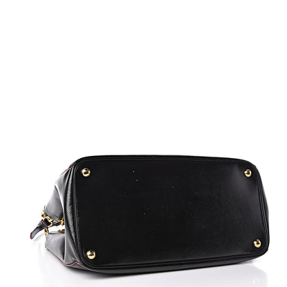 Prada Saffiano Vernice Double Zip Tote Black 4 of 15