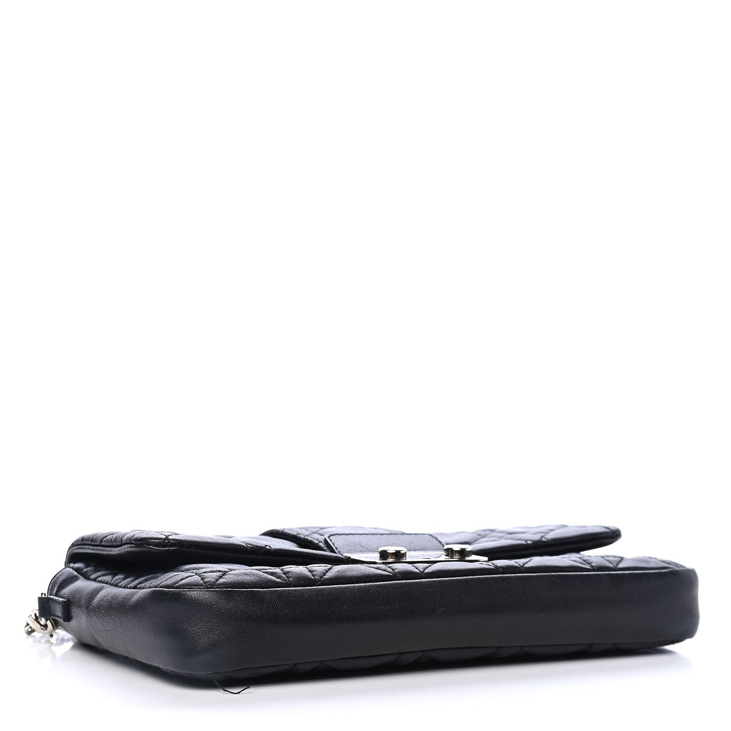 Lambskin Cannage Miss Dior Promenade Pouch Black