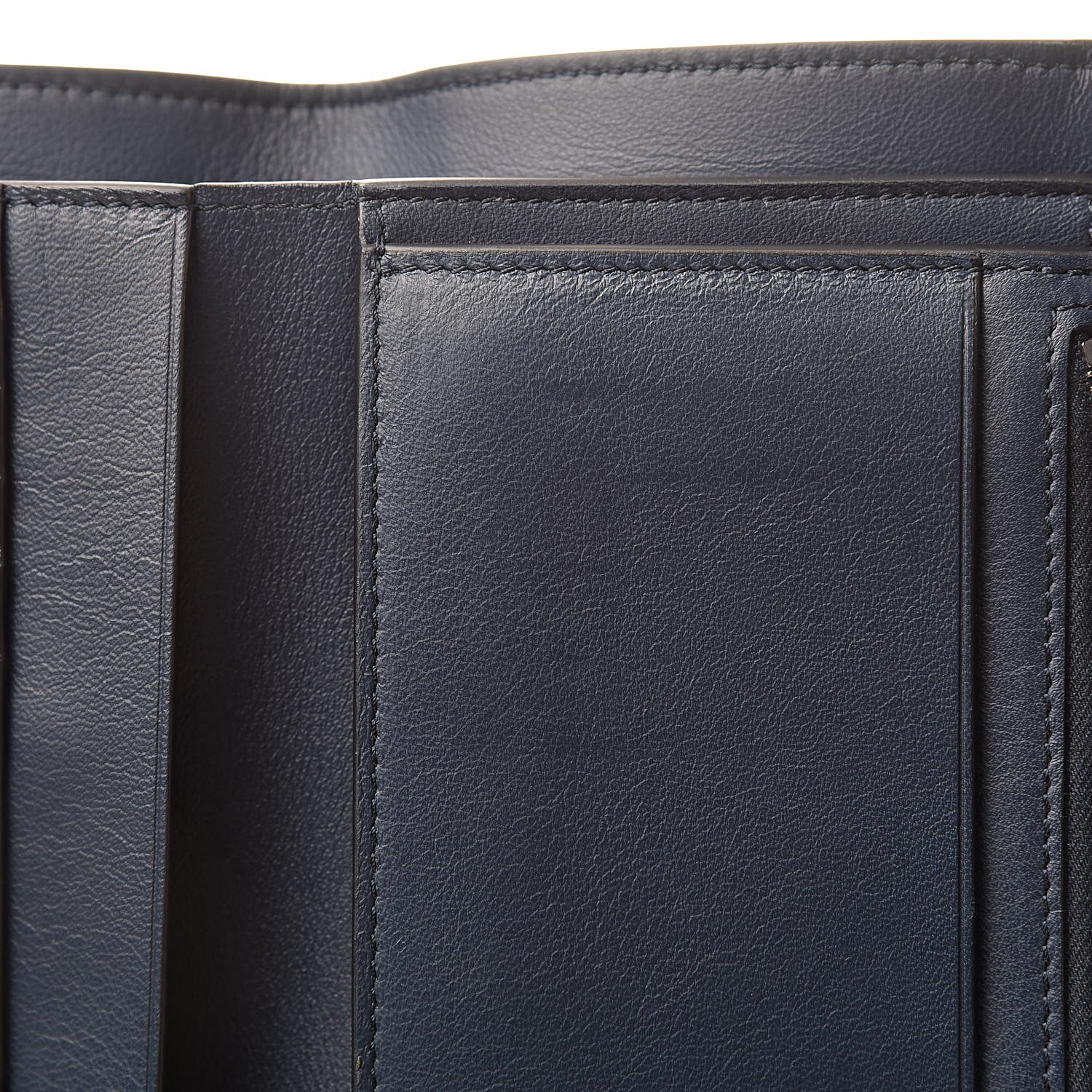 Celine Smooth Lambskin Small Frame Multifunction Wallet Steel Blue Plum 9 of 11