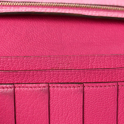 Hermes Chevre Mysore Bearn Gusset Wallet Rose Shocking 11 of 11
