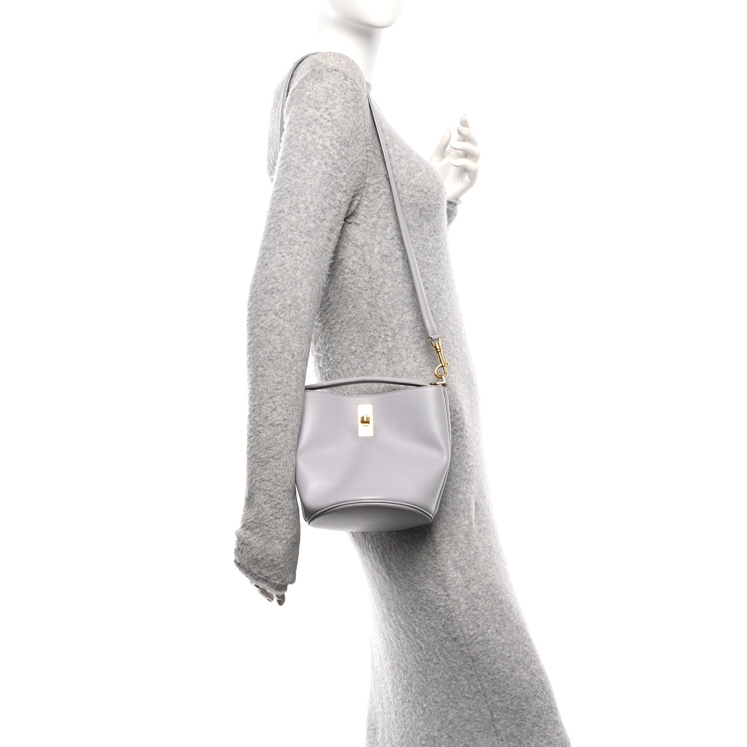 Celine Smooth Calfskin Bucket 16 Bag Light Grey 2 of 9
