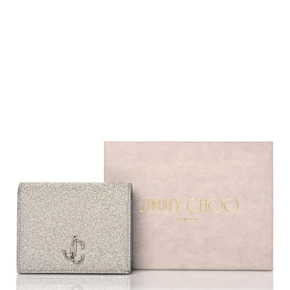 Jimmy Choo Coarse Glitter Calfskin Palace Wallet Silver 11 of 11