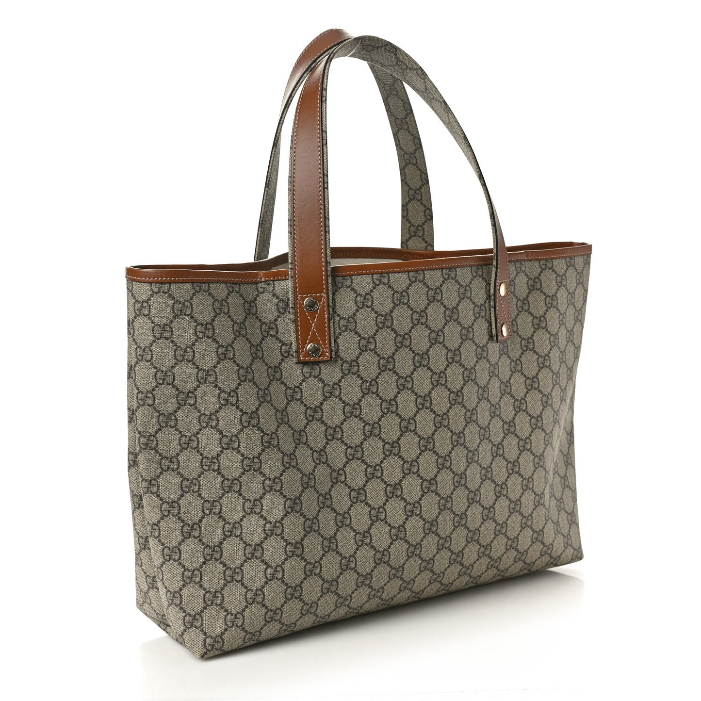 GG Plus Monogram Medium Signature Web Loop Tote Light Brown