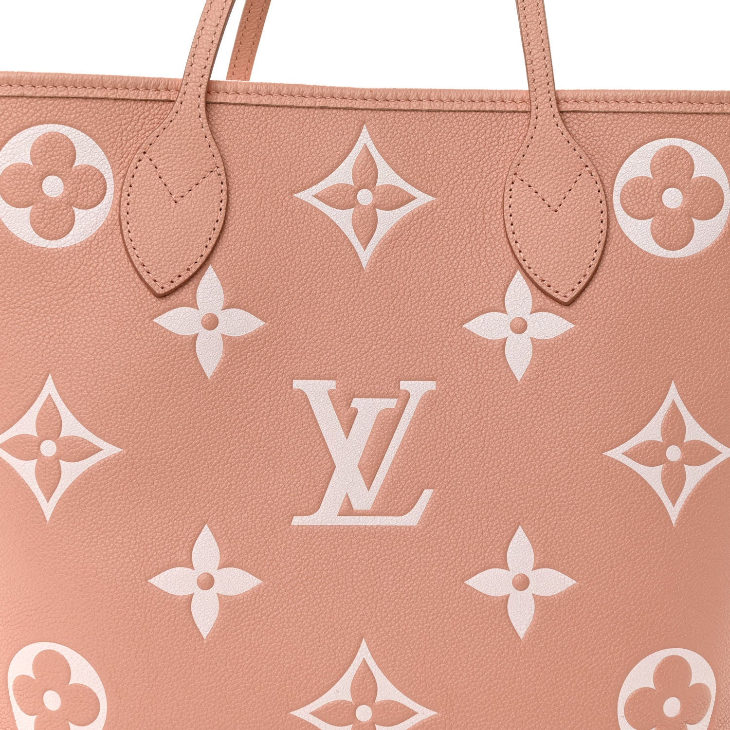 Louis Vuitton Empreinte Monogram Giant Neverfull MM Trianon Pink Cream 7 of 10