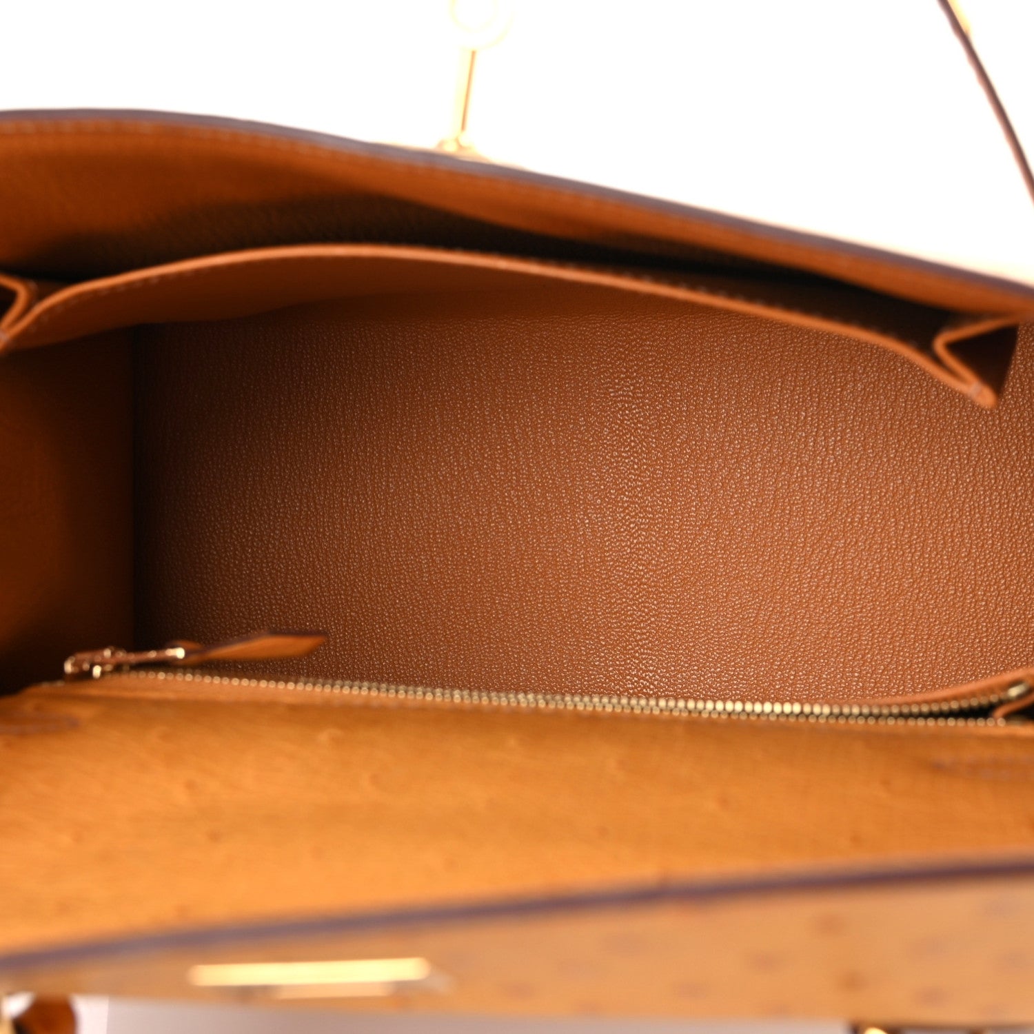 Hermes Ostrich Kelly Sellier 25 Saffron 5 of 10