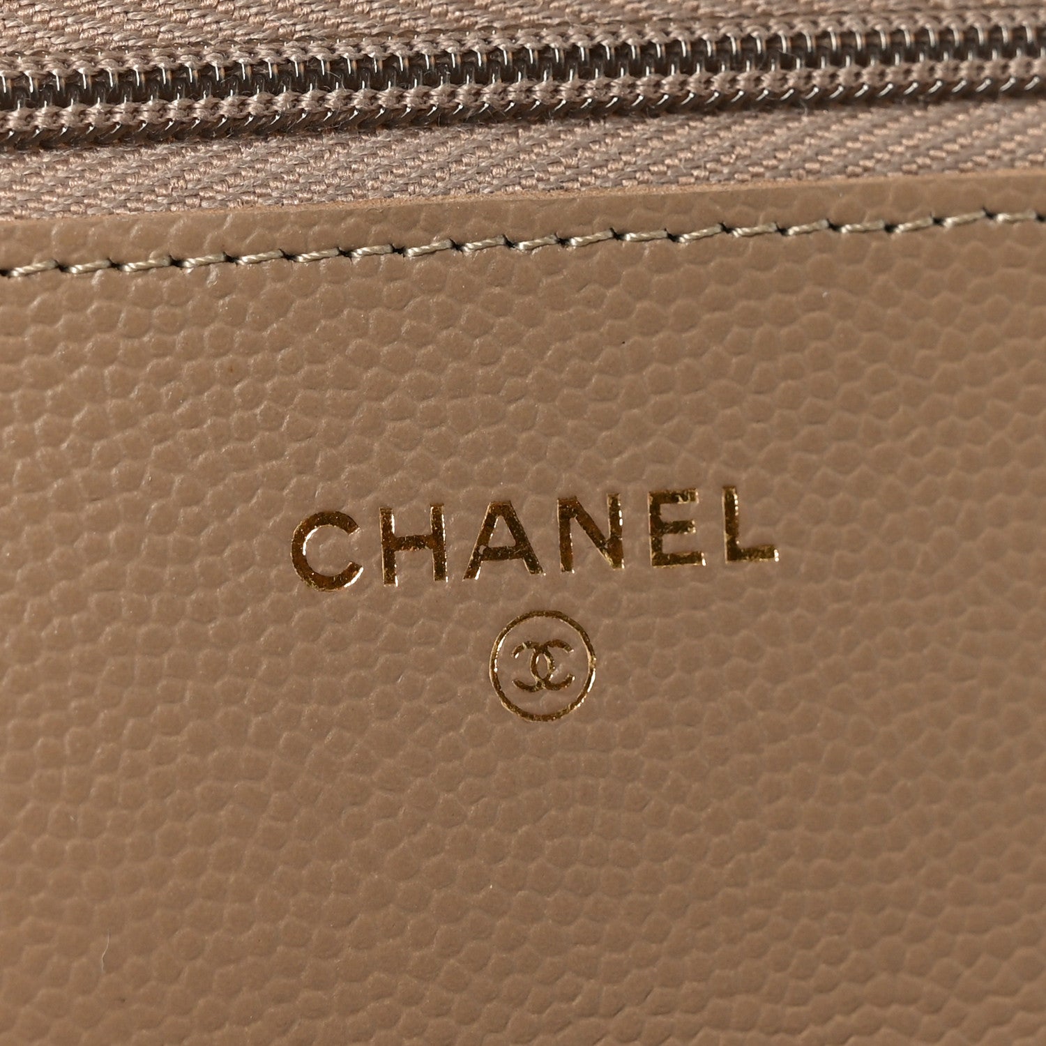 Chanel Caviar Quilted Wallet on Chain WOC Beige 6 of 12