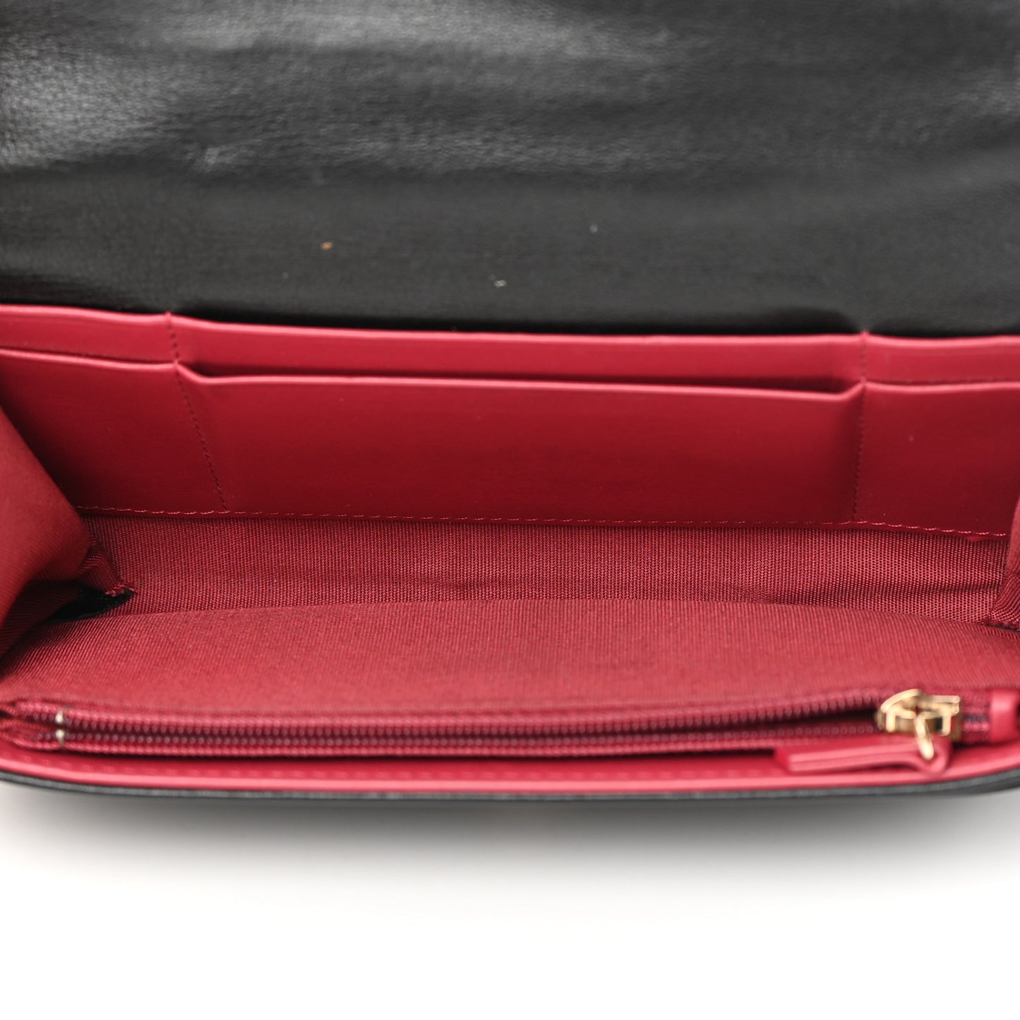 Lambskin Quilted Chanel 19 Flap Wallet Black