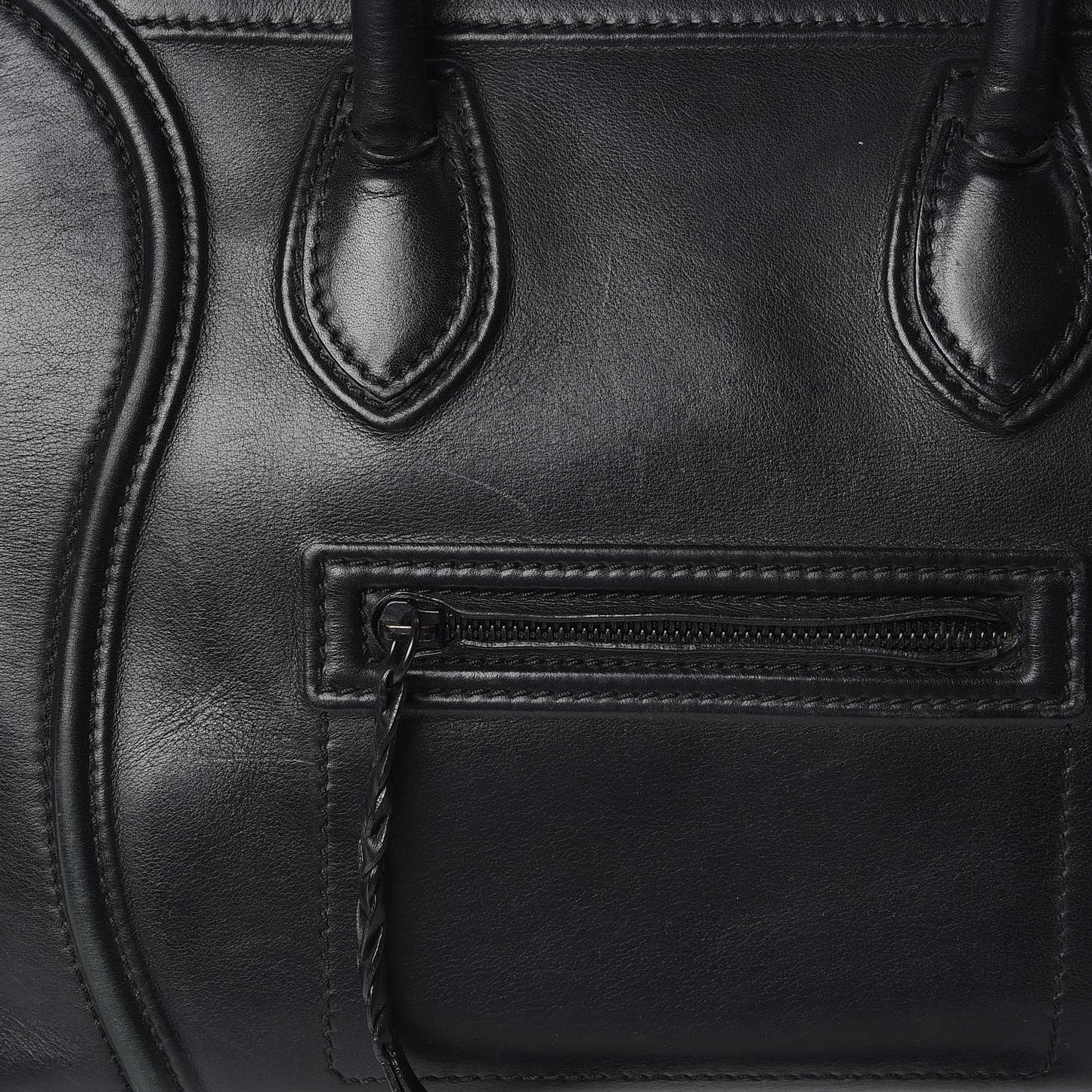Smooth Calfskin Medium Phantom Luggage Black