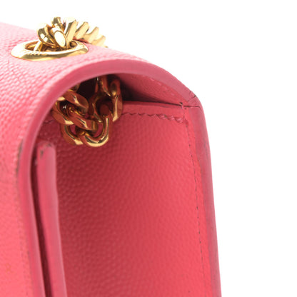 Saint Laurent Grain De Poudre Small Monogram Kate Satchel Rose Clair 13 of 17