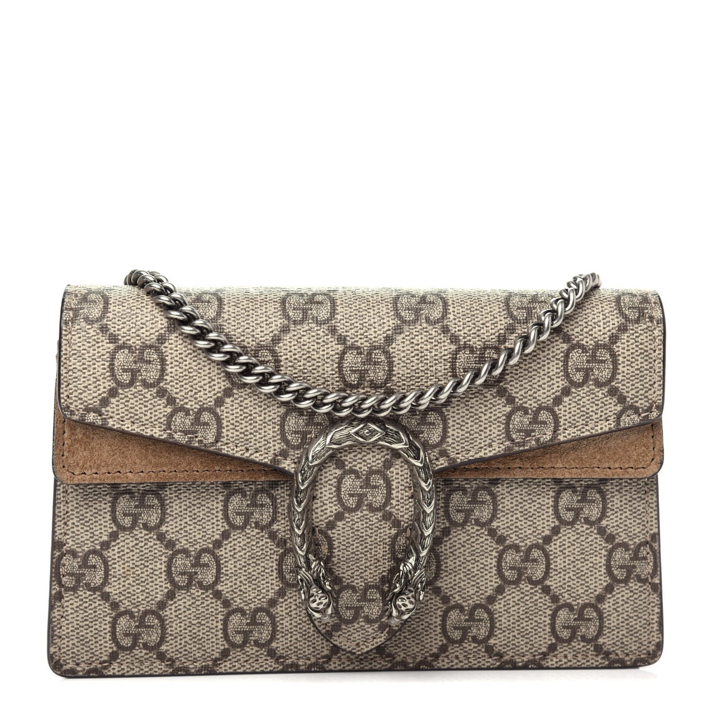 GG Supreme Monogram Super Mini Dionysus Shoulder Bag Taupe