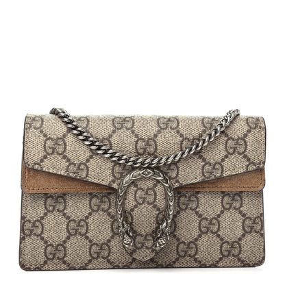 Gucci GG Supreme Monogram Super Mini Dionysus Shoulder Bag Taupe 1 of 10