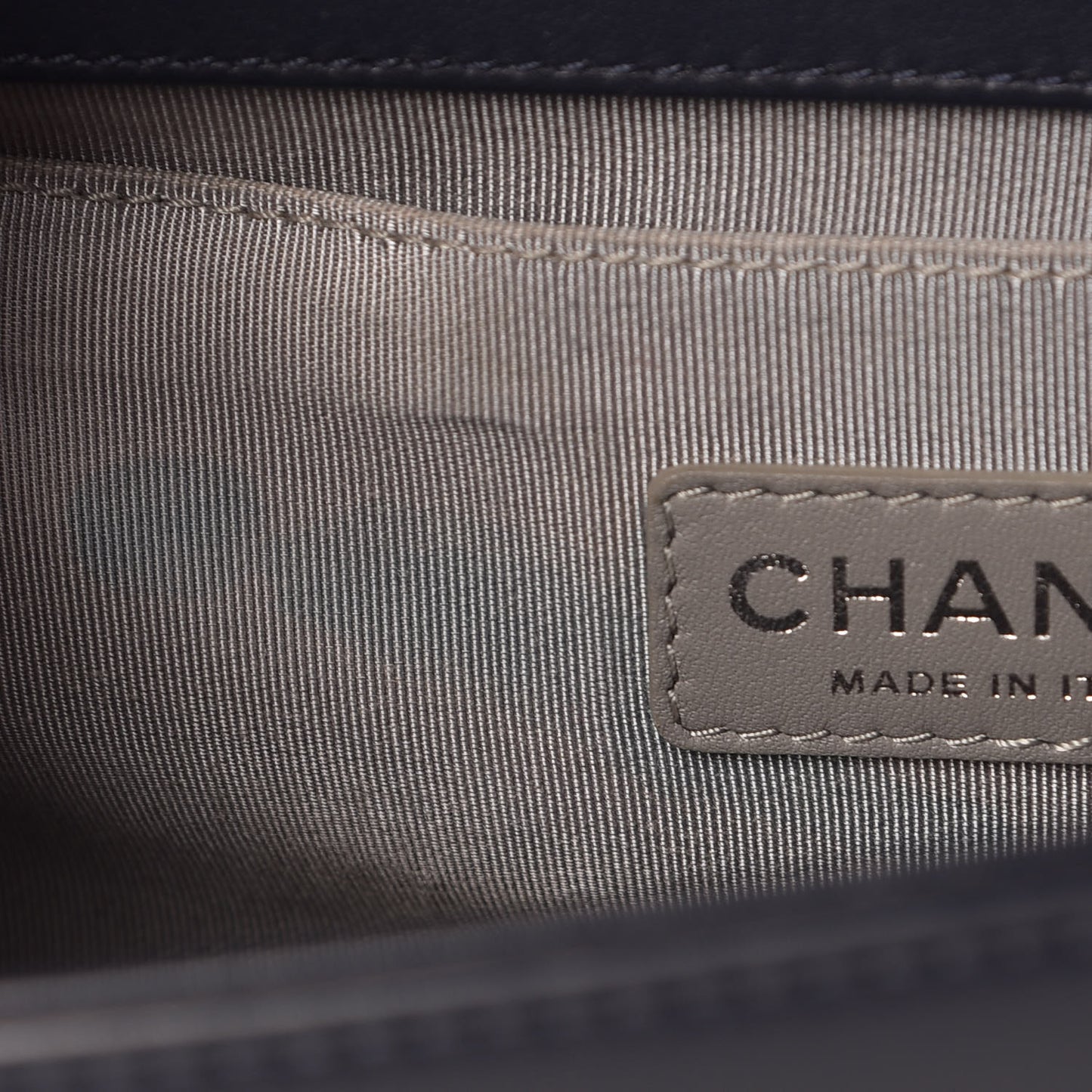 Lambskin Chevron Medium Boy Flap Dark Navy Blue