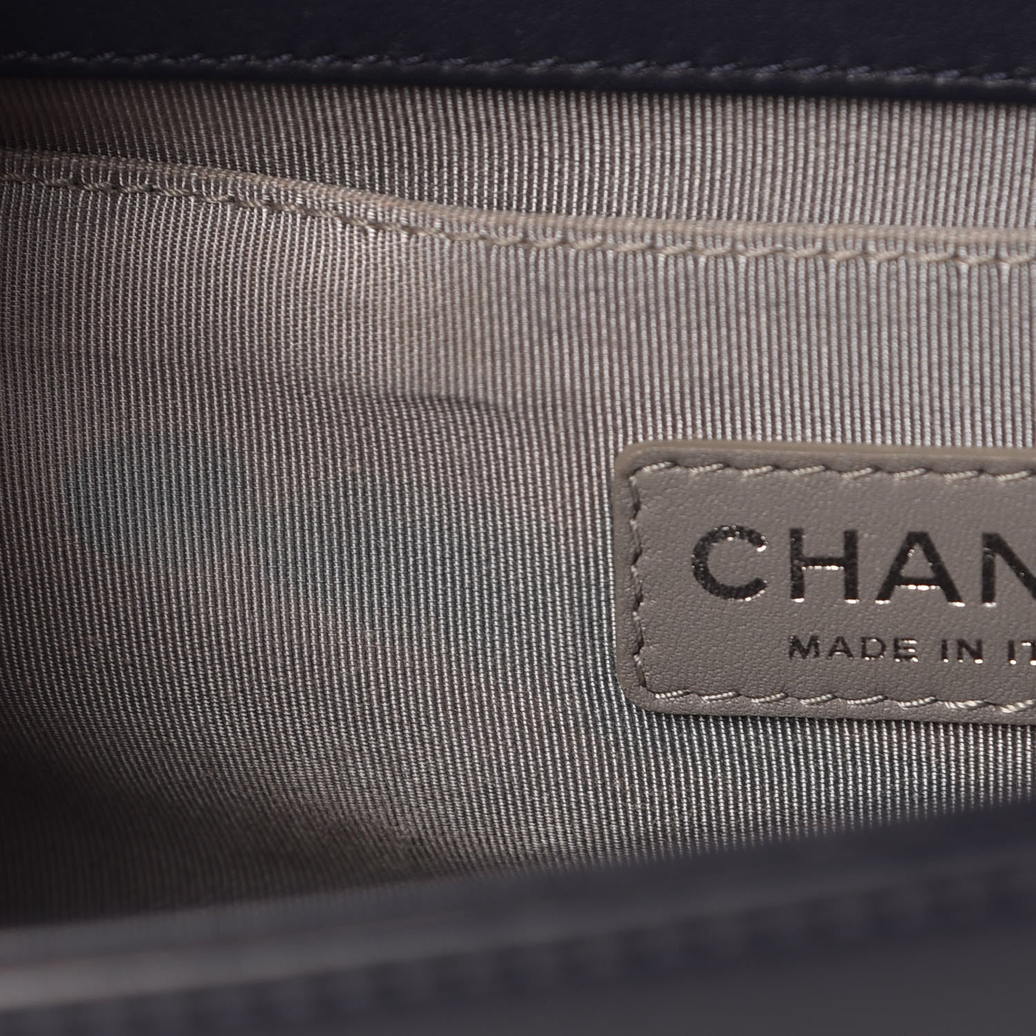 Chanel Lambskin Chevron Medium Boy Flap Dark Navy Blue 8 of 10