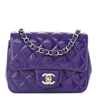 Chanel Patent Quilted Mini Square Flap Purple 1 of 10