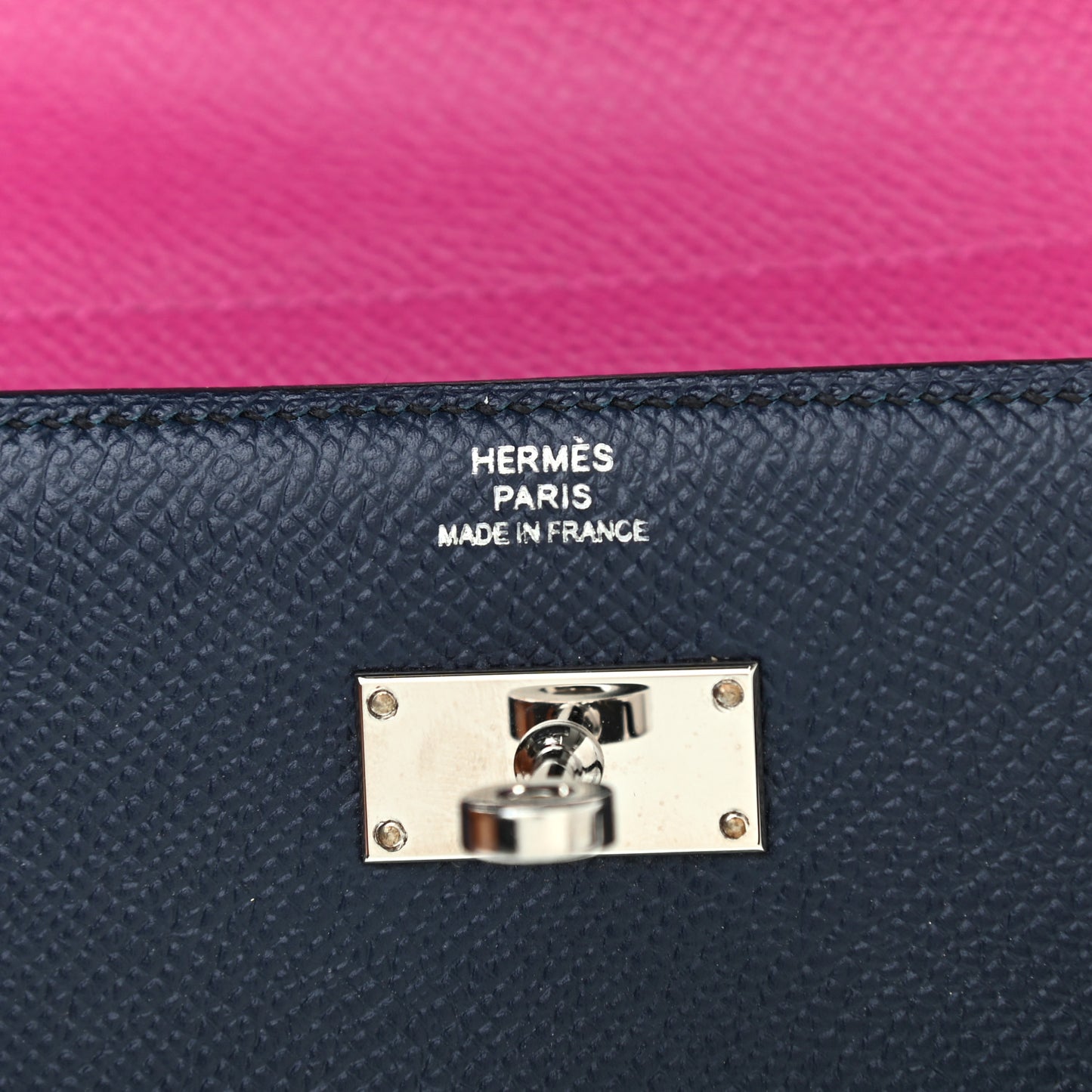 Epsom Verso Medium Kelly Wallet Bleu Indigo Rose Pourpre
