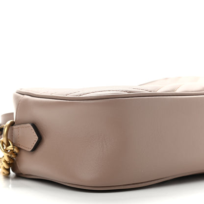 Gucci Calfskin Matelasse Small GG Marmont Chain Shoulder Bag Porcelain Rose 8 of 9