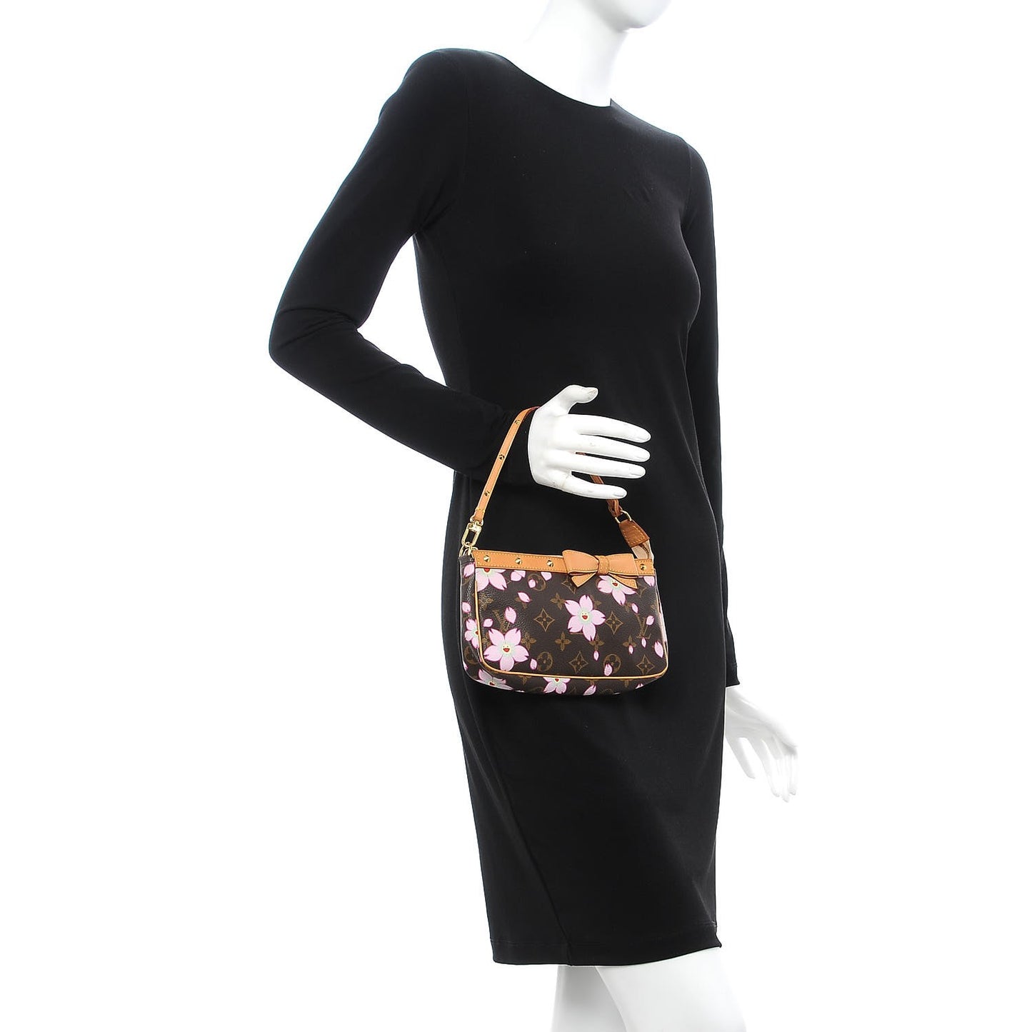 Monogram Cherry Blossom Pochette Accessories Brown
