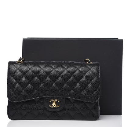 Chanel Caviar Quilted Jumbo Double Flap Black 8 of 8
