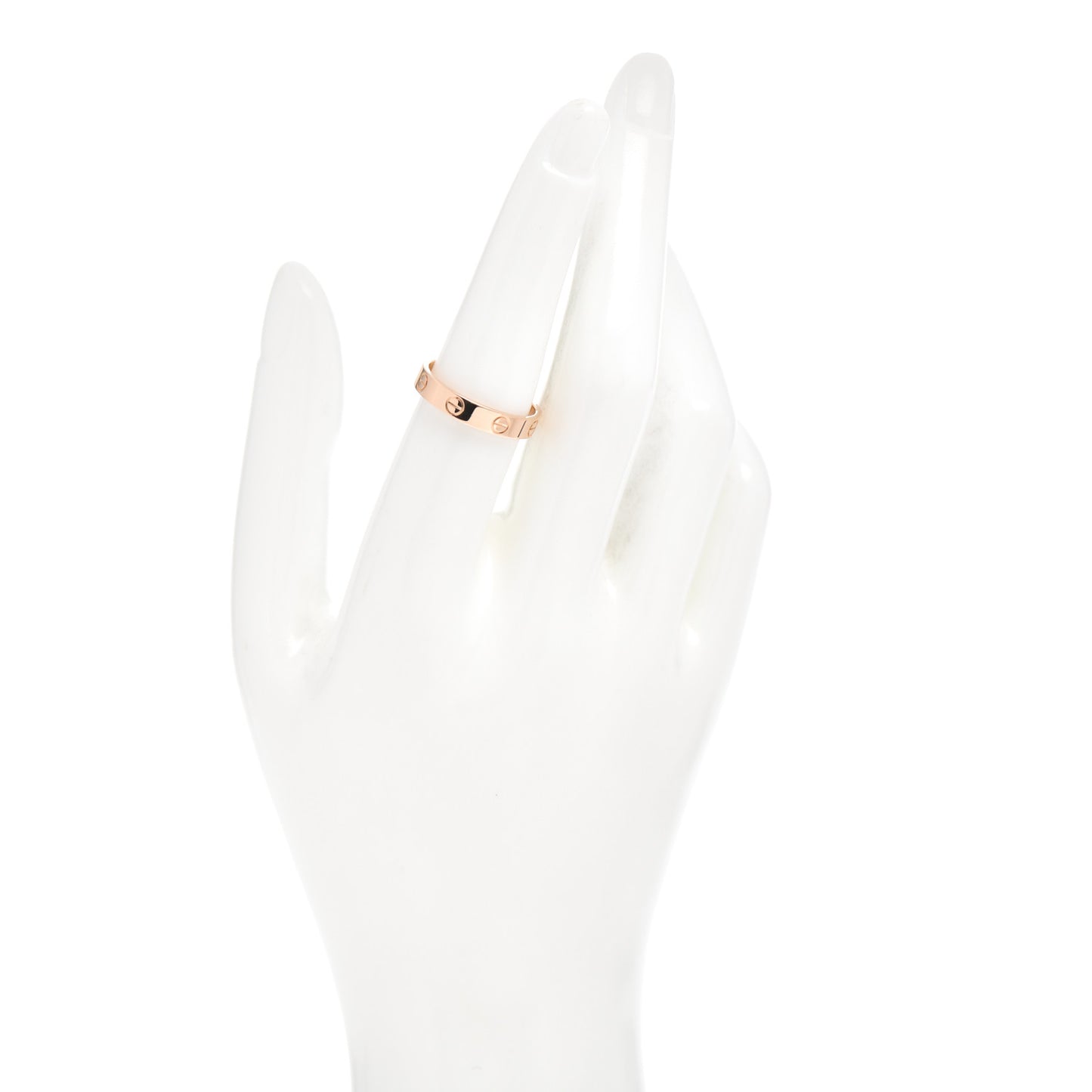 18K Pink Gold 3.5mm LOVE Wedding Band Ring 55 7.25