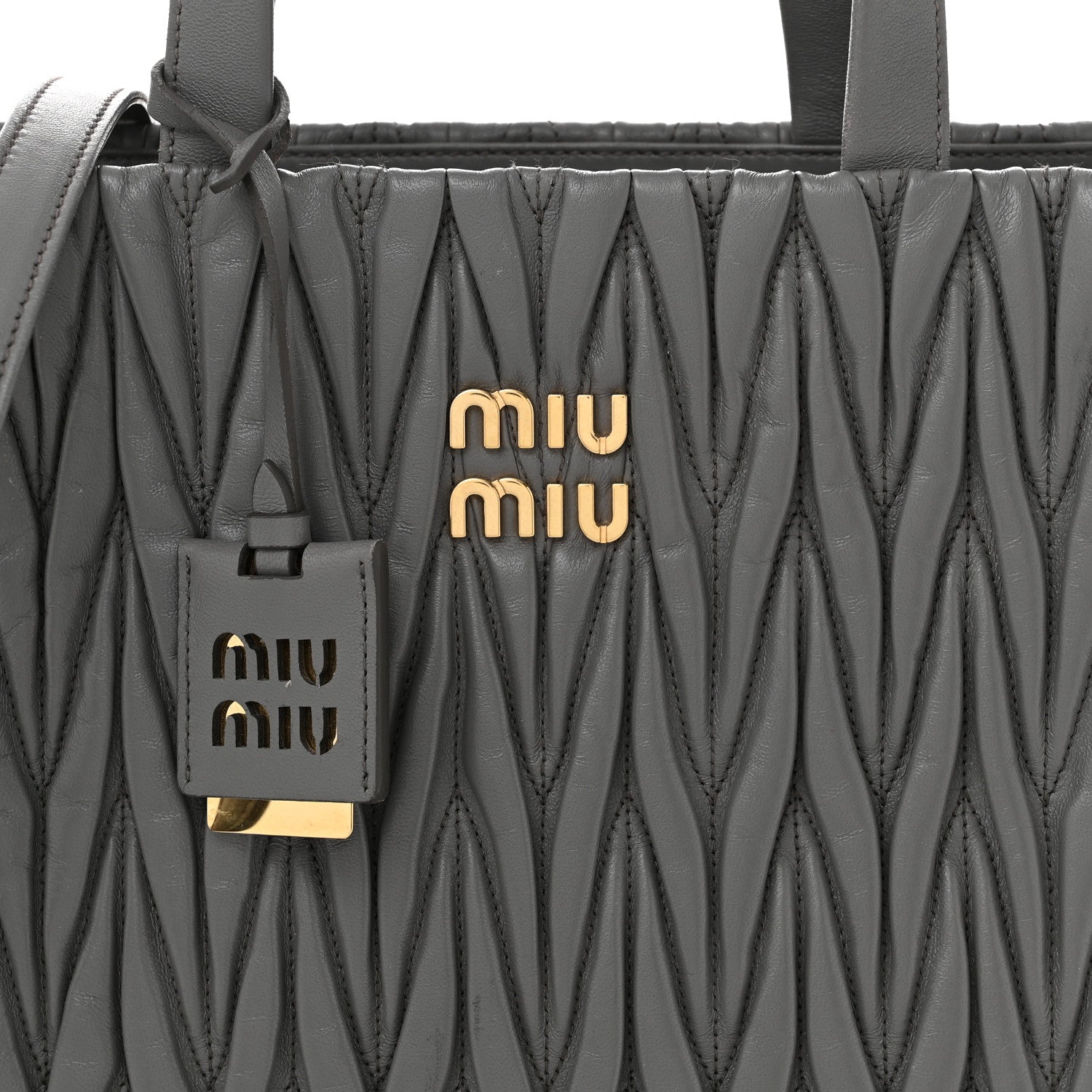 Miu Miu Nappa Matelasse Tote Bag Marmo 8 of 11