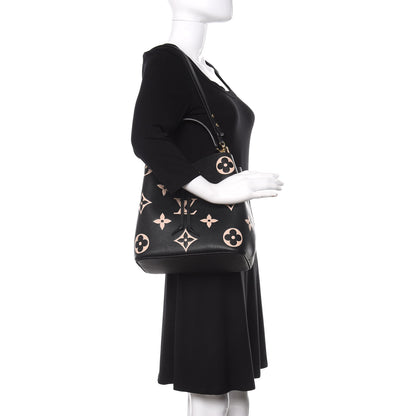 Louis Vuitton Empreinte Monogram Giant Neonoe MM Black Beige 2 of 10