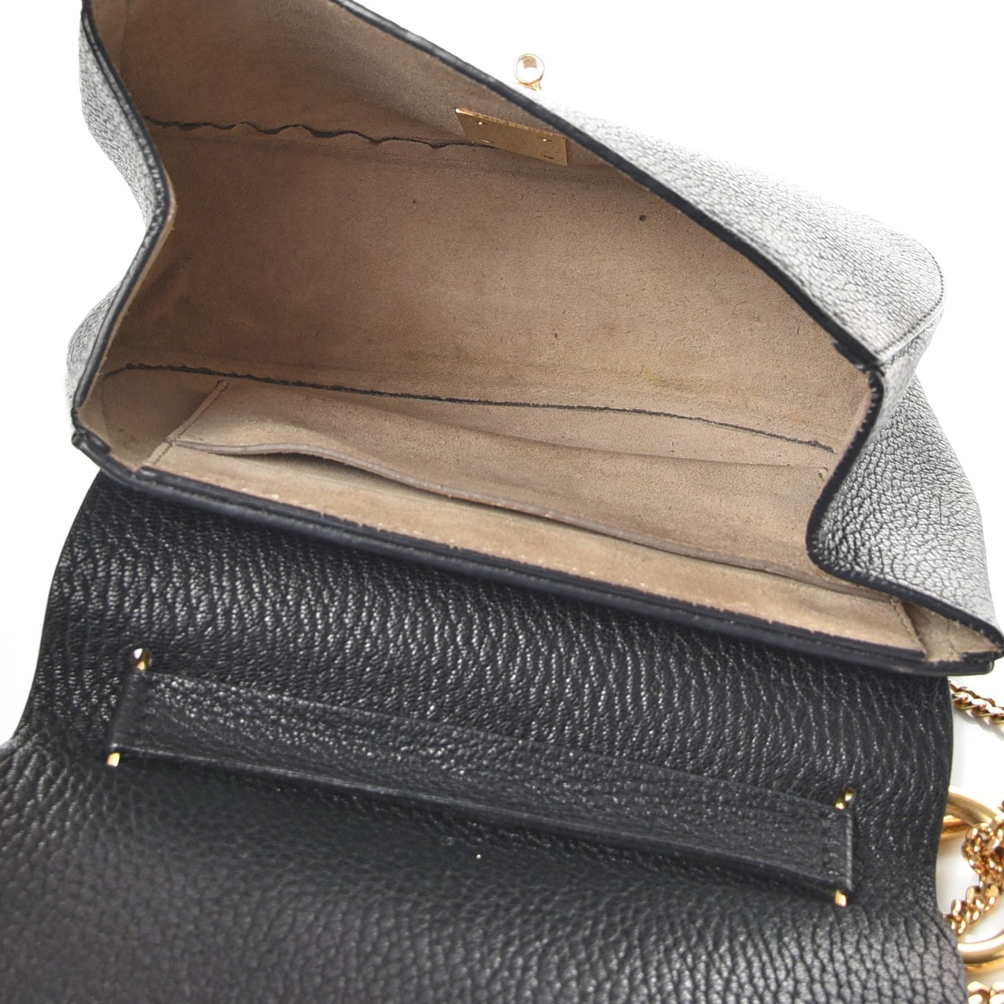 Grained Lambskin Drew Shoulder Bag Black