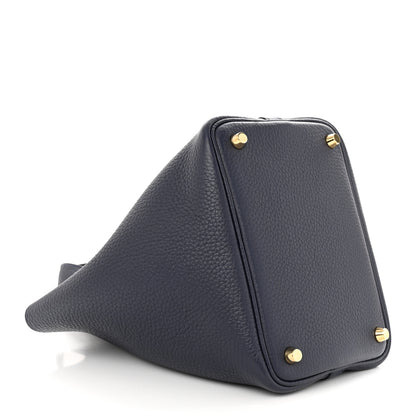 Hermes Taurillon Clemence Picotin Lock 18 PM Bleu Nuit 4 of 11