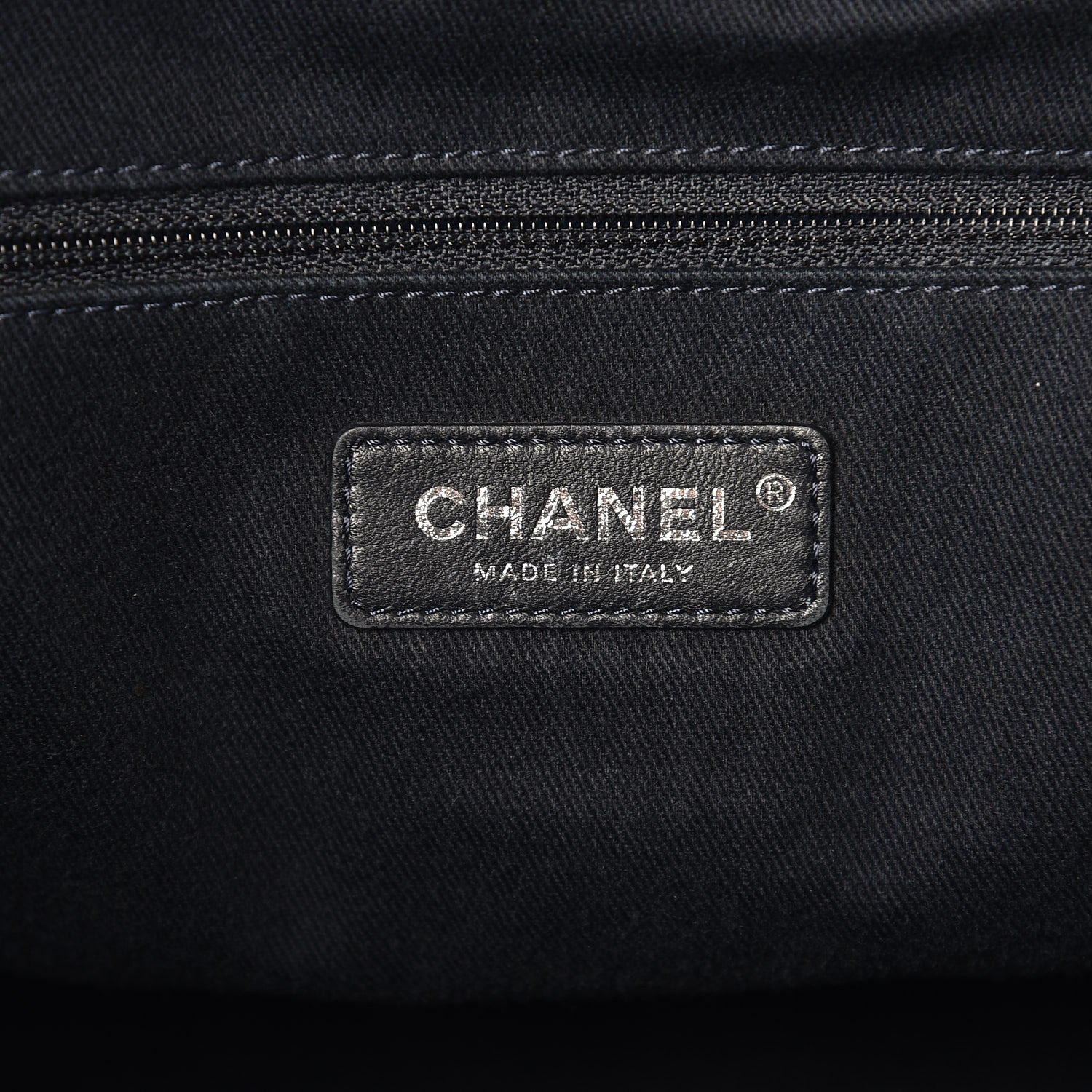 Chanel Denim Large Deauville Tote Blue Orange 7 of 8