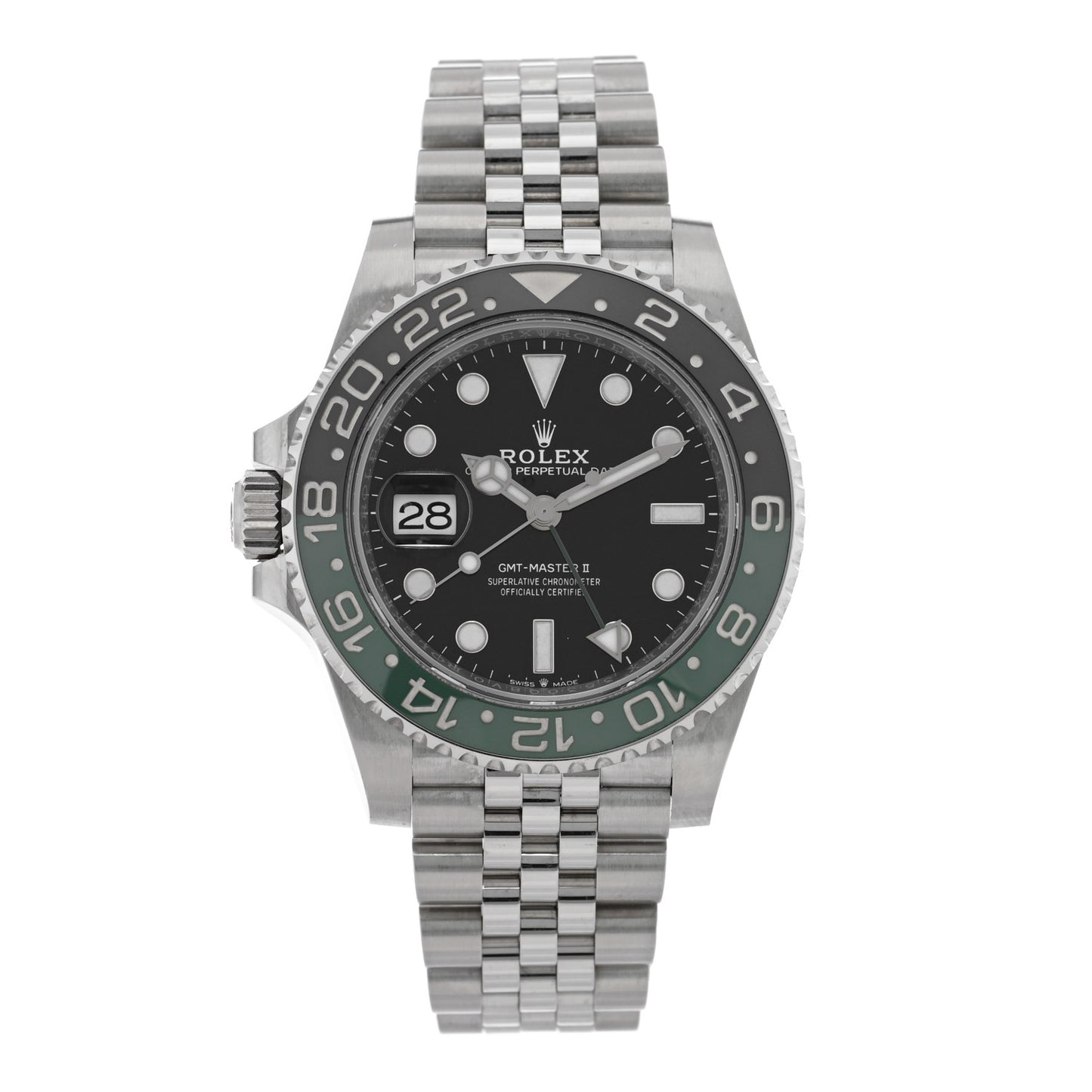 Stainless Steel 40mm Oyster Perpetual Date GMT Master Ⅱ Sprite Watch 126720VTNR