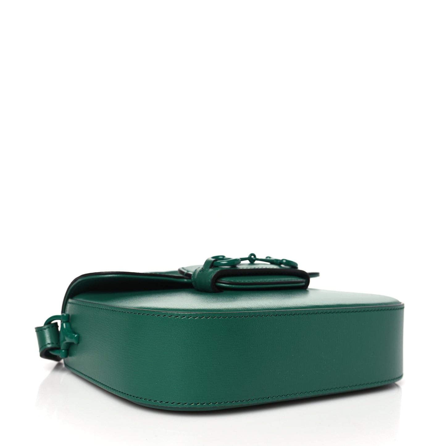 Azalea Calfskin Web Monochrome Horsebit 1955 Shoulder Bag Emerald