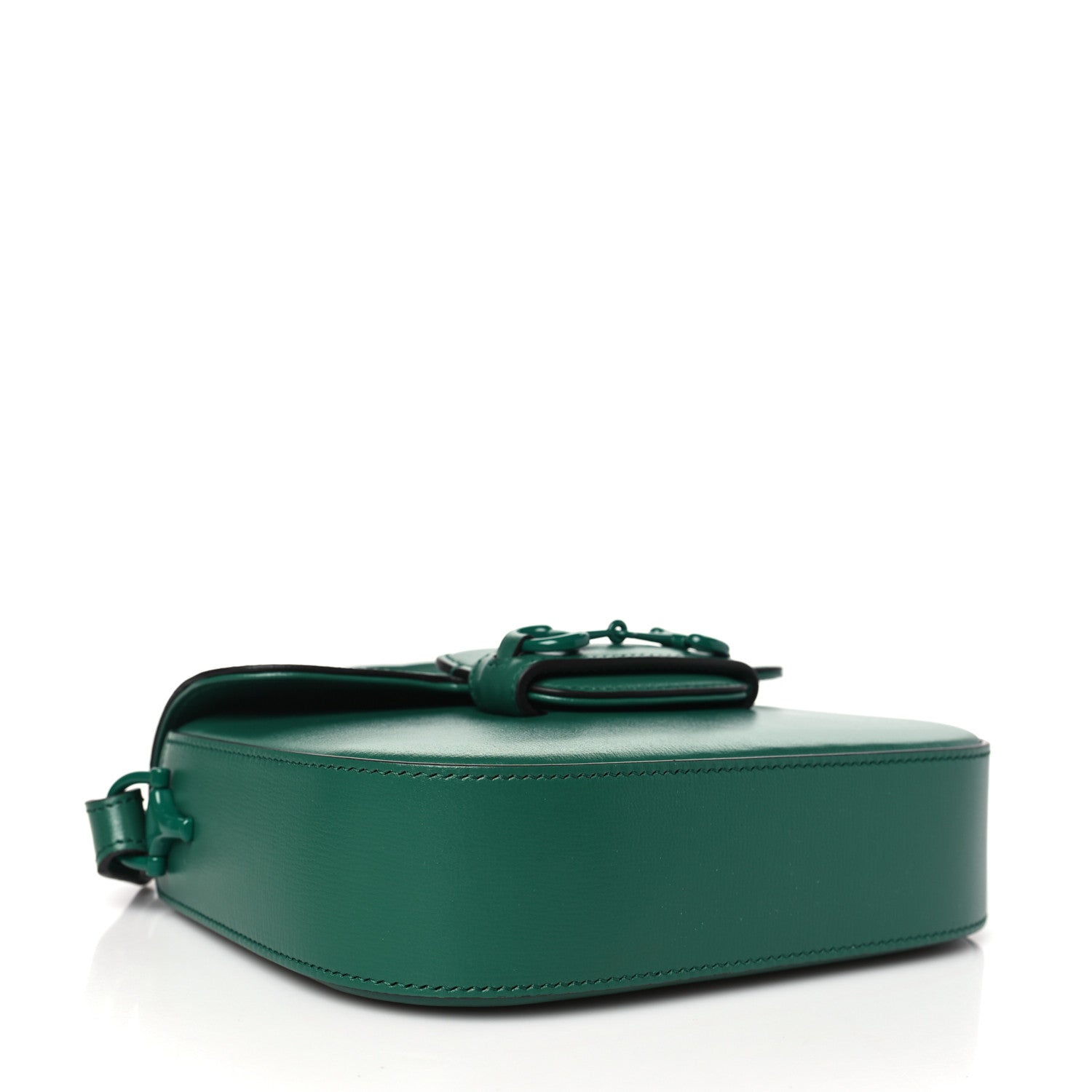 Gucci Azalea Calfskin Web Monochrome Horsebit 1955 Shoulder Bag Emerald 4 of 10