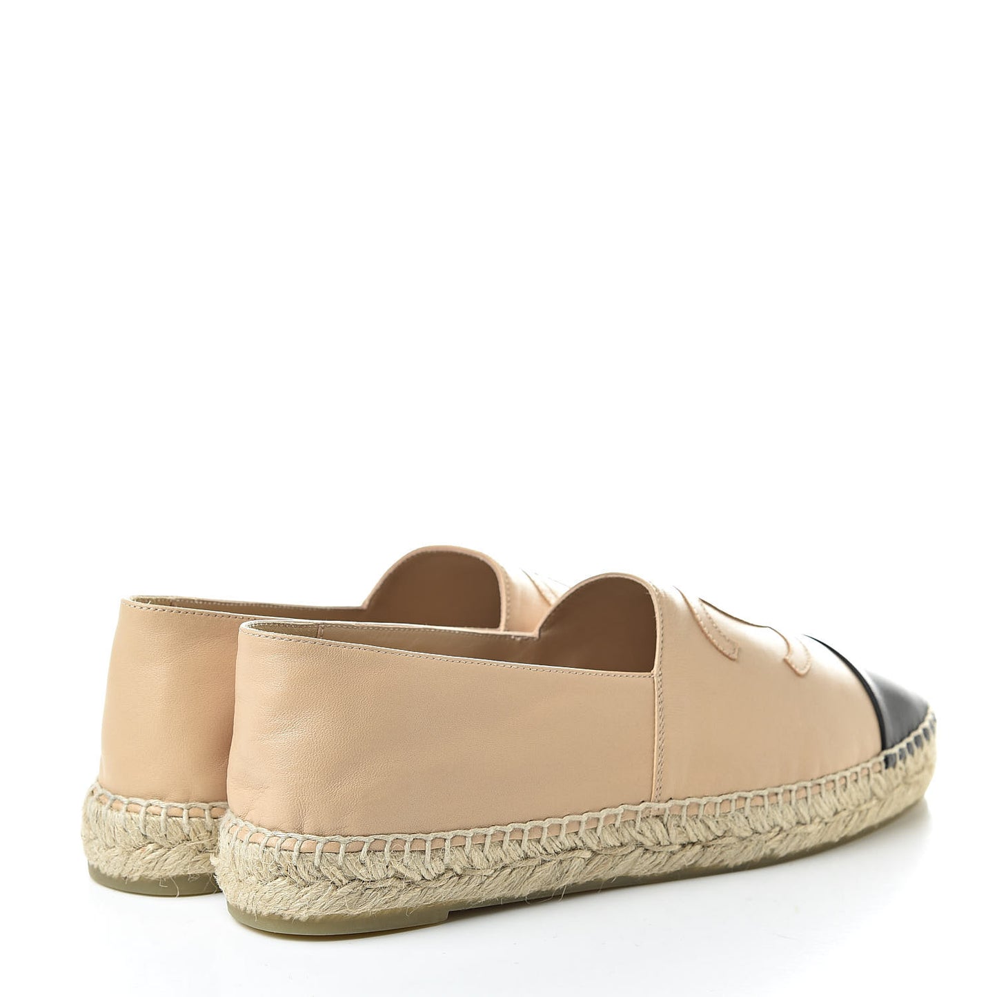Lambskin CC Espadrilles 40 Beige Black