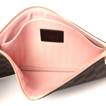 Louis Vuitton Damier Ebene Neverfull MM GM Pochette Rose Ballerine 5 of 7