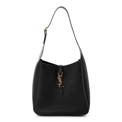 Saint Laurent Smooth Calfskin Small Le 5 A 7 Soft Hobo Black 1 of 10