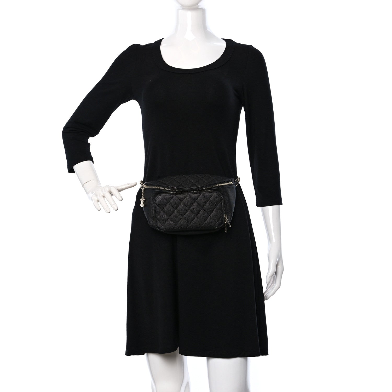 Chanel Caviar Quilted Business Affinity Waist Belt Bag Black 2 of 10