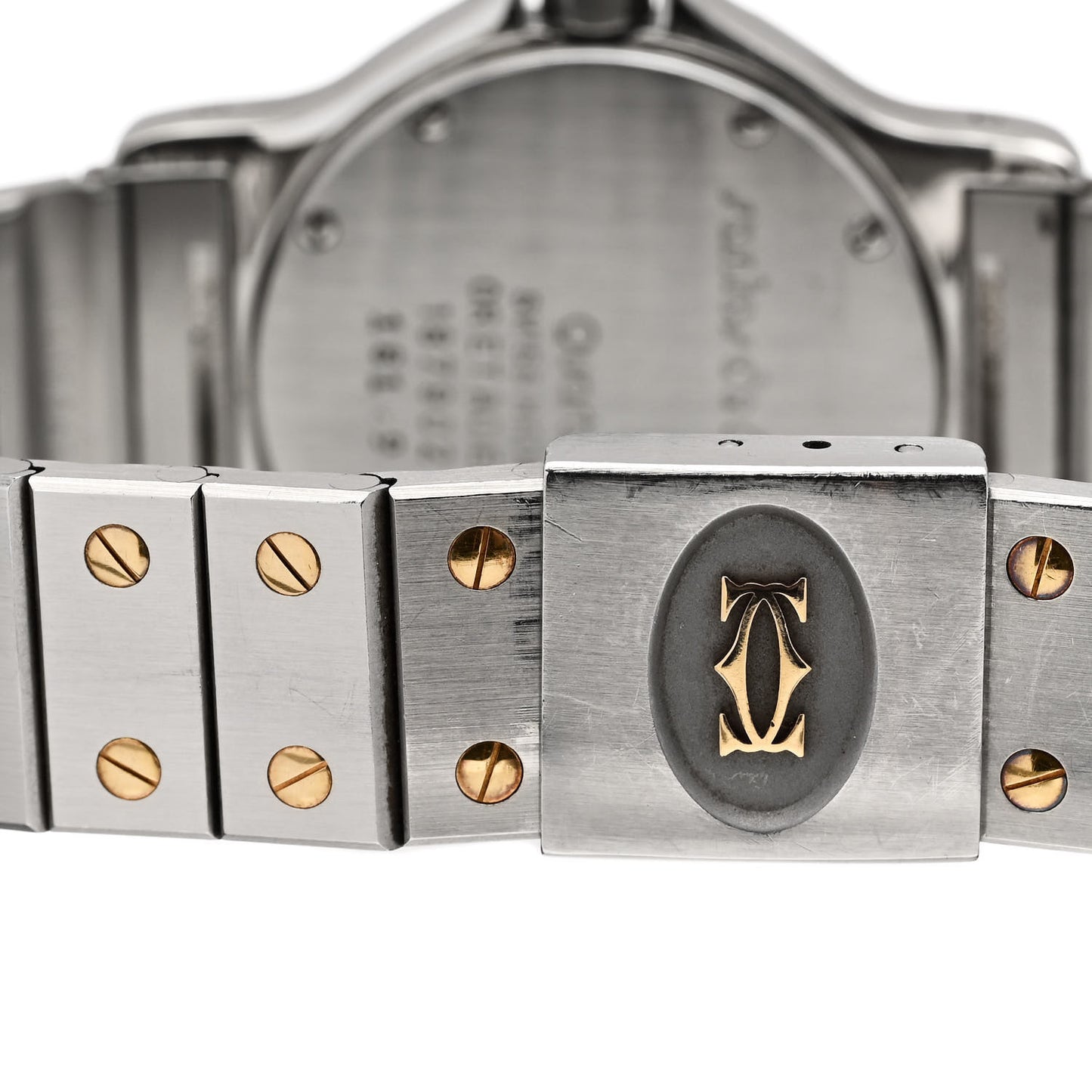 Stainless Steel 18K Yellow Gold 29mm Santos Octagon Quartz Watch