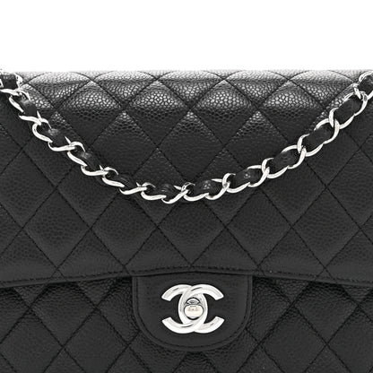 Chanel Caviar Quilted Medium Double Flap Black 8 of 10