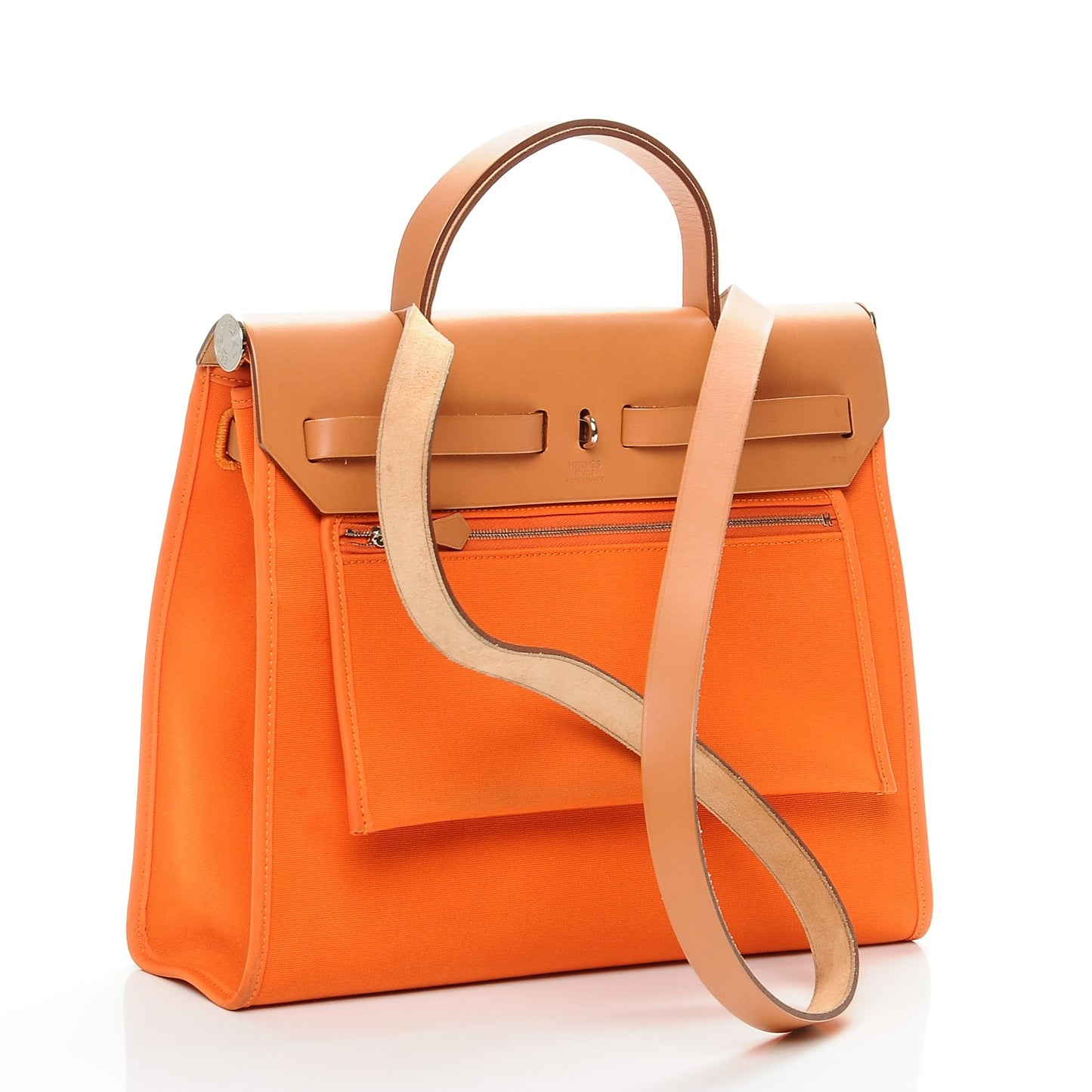 Natural Barenia Toile Herbag Zip 31 PM Orange